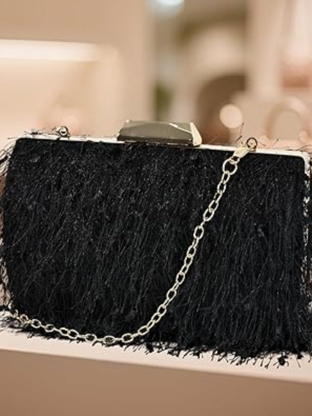 Fluffy Evening Clutch Handbag Wedding Party Banquet Prom Crossbody Bag